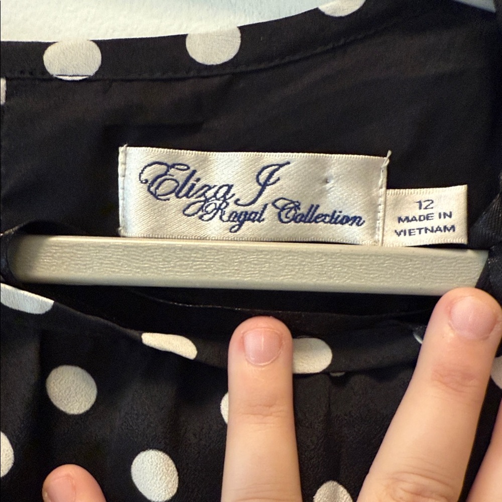 Eliza J Black and White Polka Dot Mini Dress - Picture 2 of 5